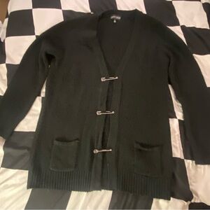 Current Mood Cardigan with Safety Pin Detail